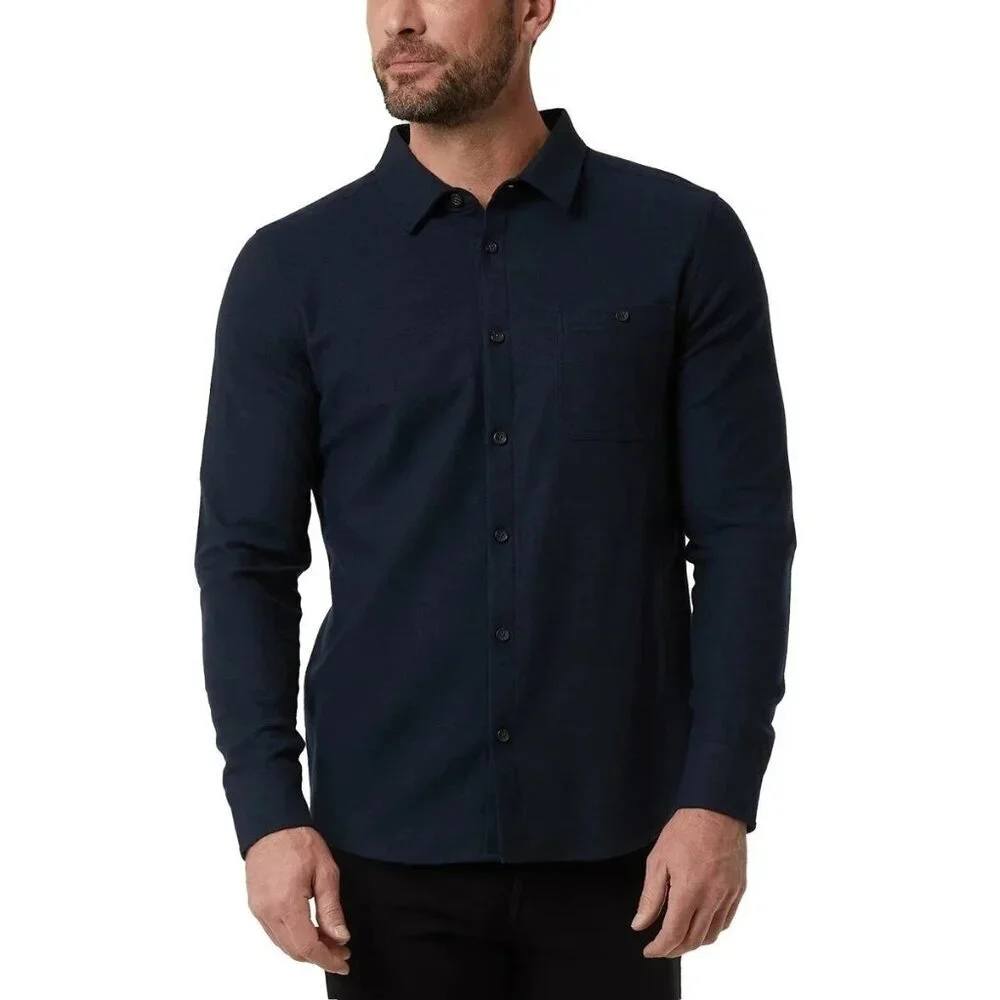 32 Degrees Heat Men's XXL Blue Corduroy Button-Up Shirt  N0271